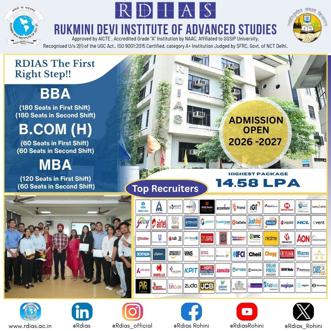 Rohini, Education, Top BBA Colleges In Delhi NCR &ndash; Start Your Management Journey With RDIAS