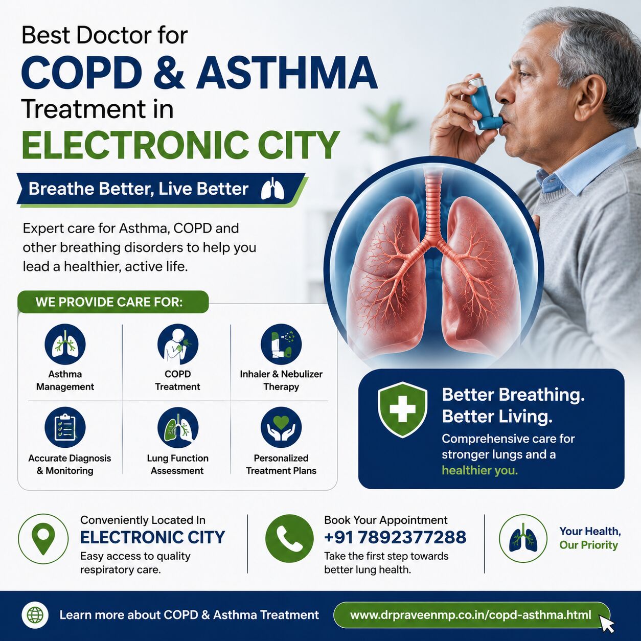 Bangalore, Health, Best Doctor For COPD And Asthma Treatment In Electronic City &ndash; Dr. Praveen MP