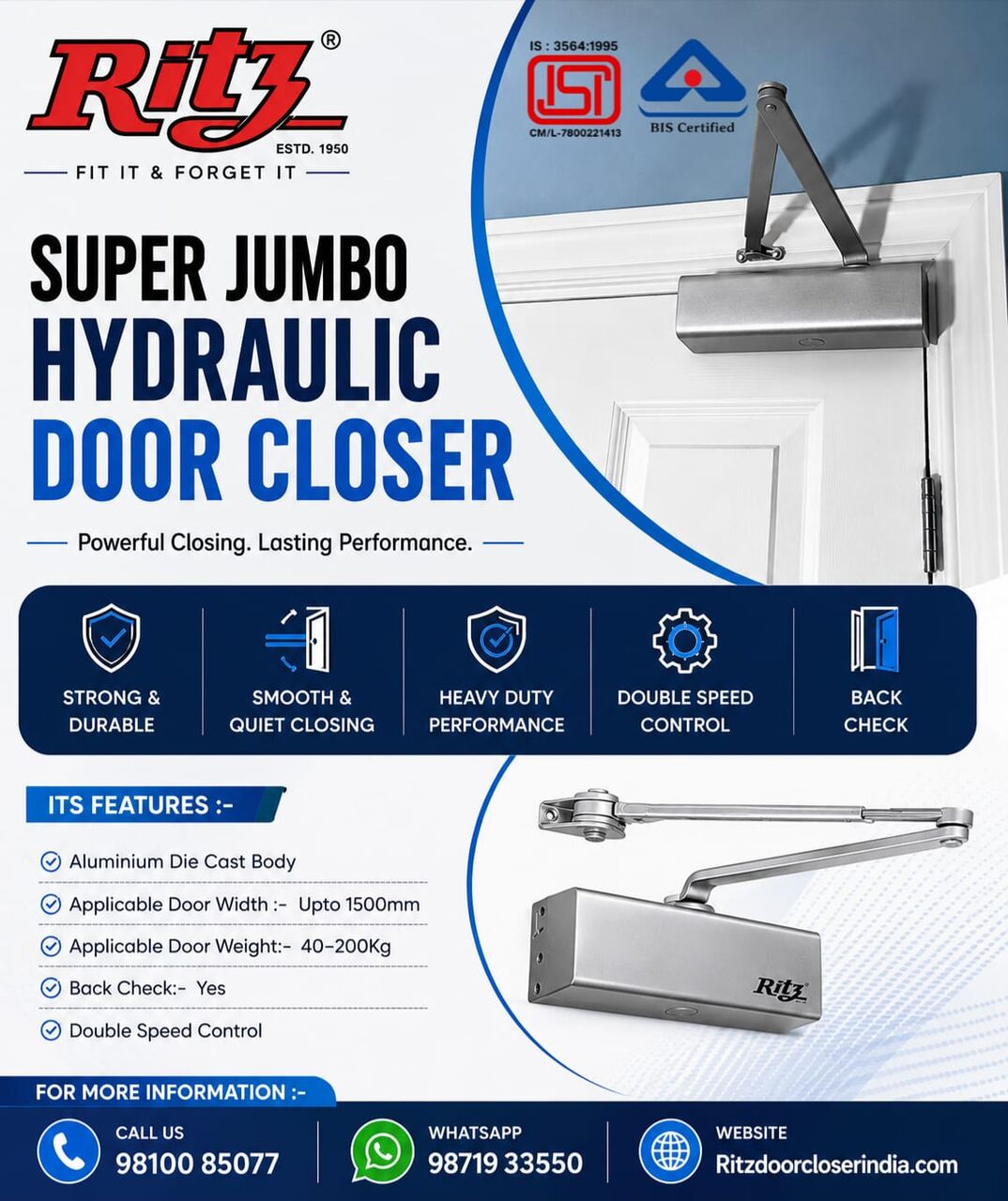Mumbai, Heavy Equipment, Super Jumbo Hydraulic Door Closers