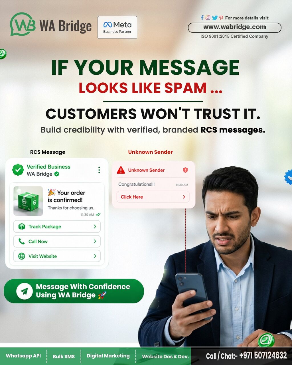 Dubai, Marketing, Boost Customer Trust With Verified RCS Business Messaging | WA Bridge