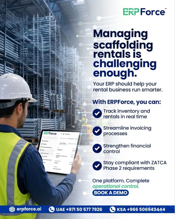 Abu Dhabi, Software Development, Erp Software For Rental Equipment