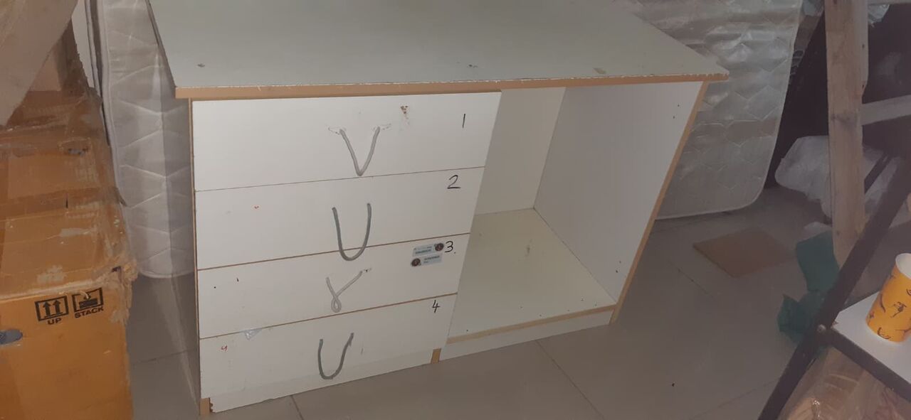 Muharraq, Household Items, BHD 10,  White Table With Four Drawers