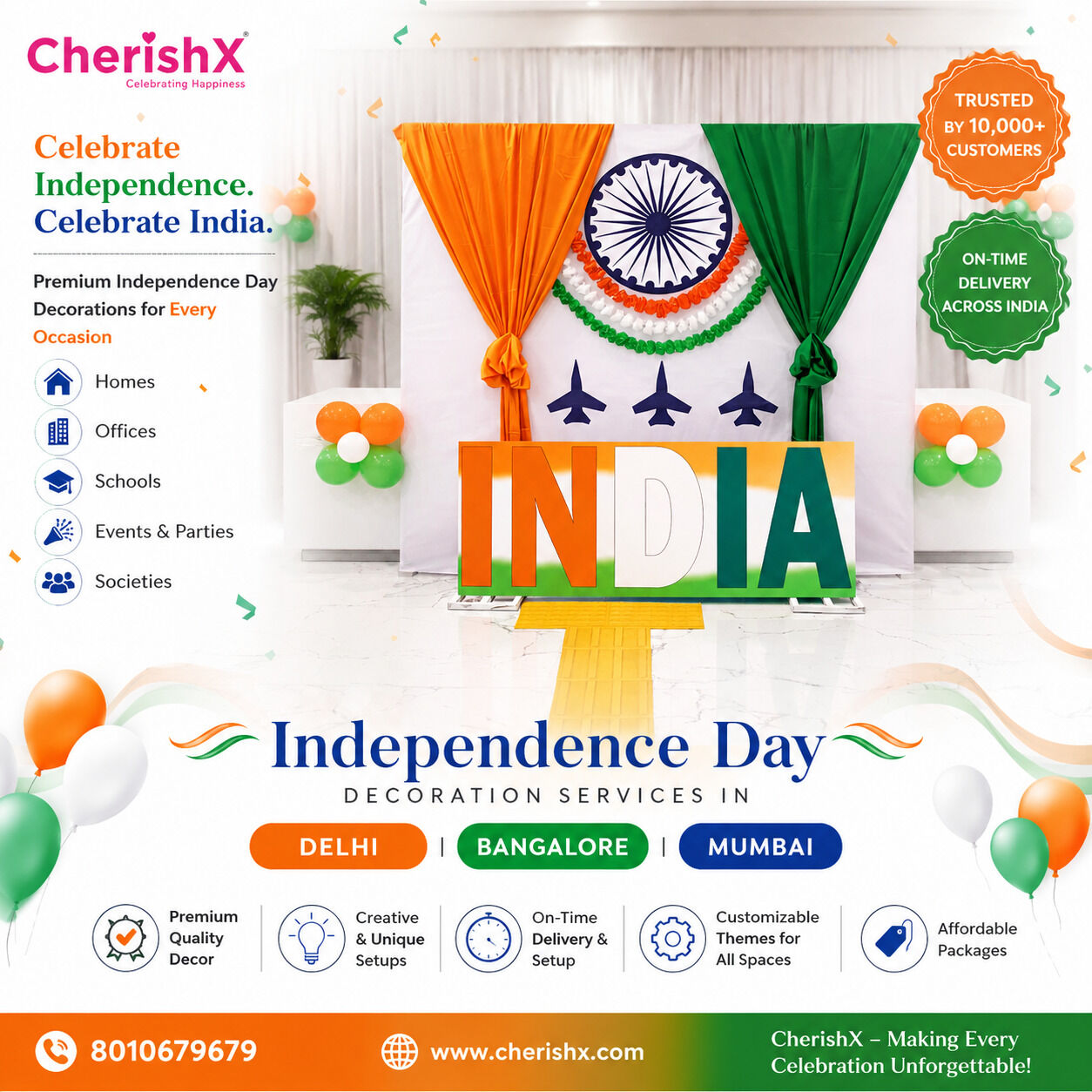 New Delhi, Event Planning, Independence Day Decoration Ideas & Professional Decoration Services