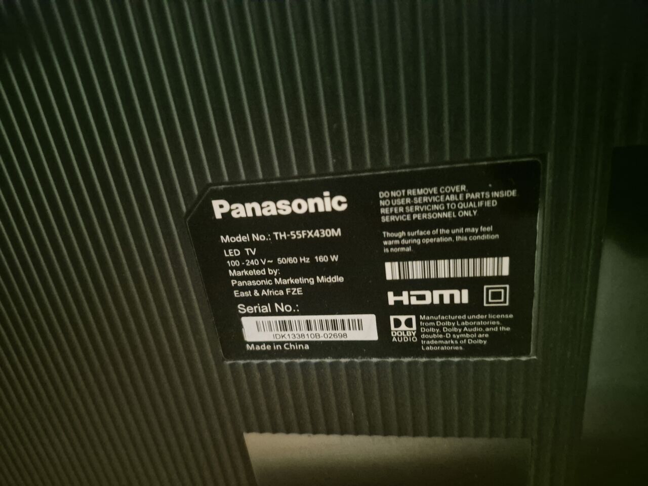 Riyadh, Electronics, SAR 350,  Panasonic 55 INCH Tv