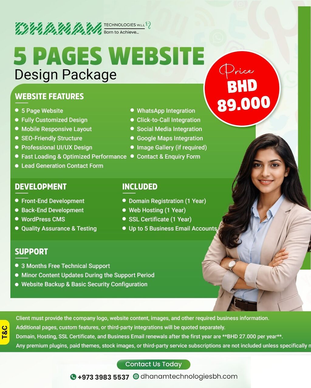 Manama, Marketing, Today Offer-PROFESSIONAL 5-PAGE WEBSITE DESIGN IN BAHRAIN &ndash; ONLY BHD 89!