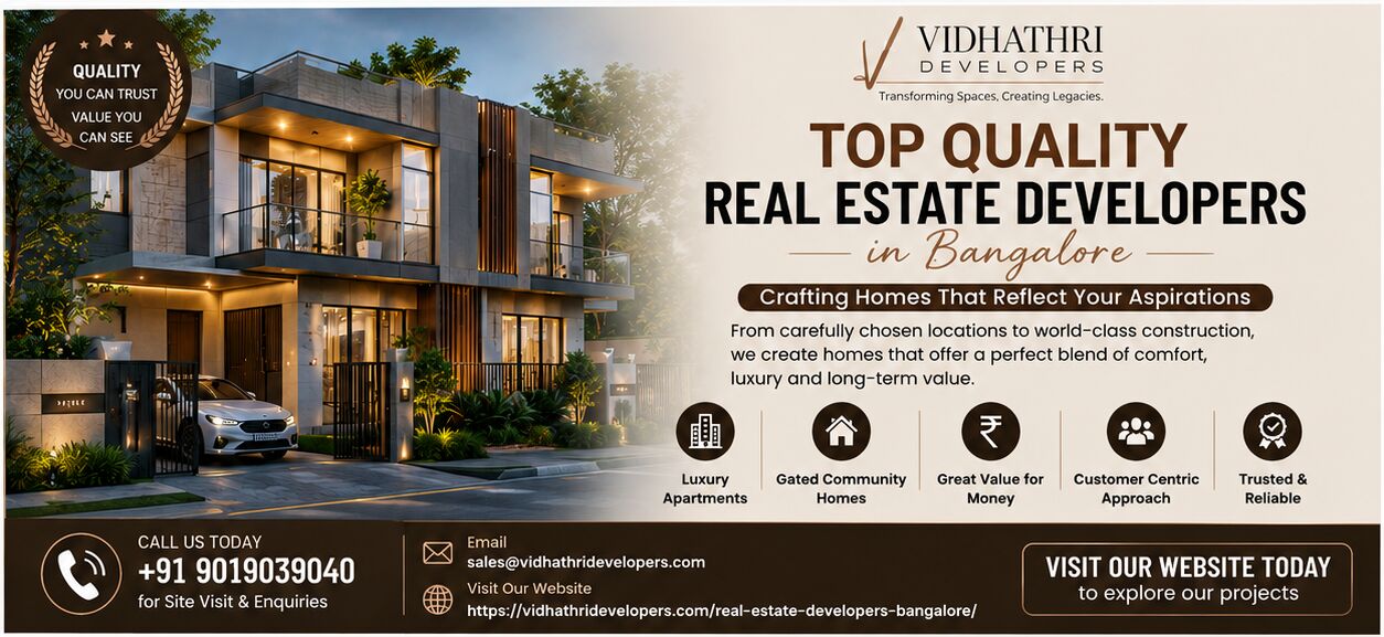 Bangalore, Real Estate, Best Real Estate Developers In Bangalore