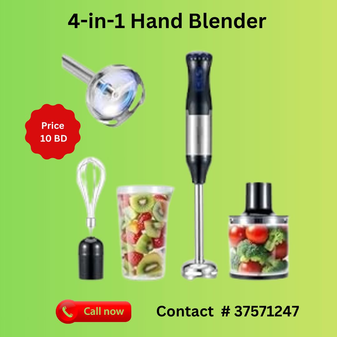 Sanad, Appliances, BHD 10,  4-in-1 Hand Blender – 10 BD 🚚 Free Delivery Brand New 4-in-1 Hand Blender,  3 Months Warr