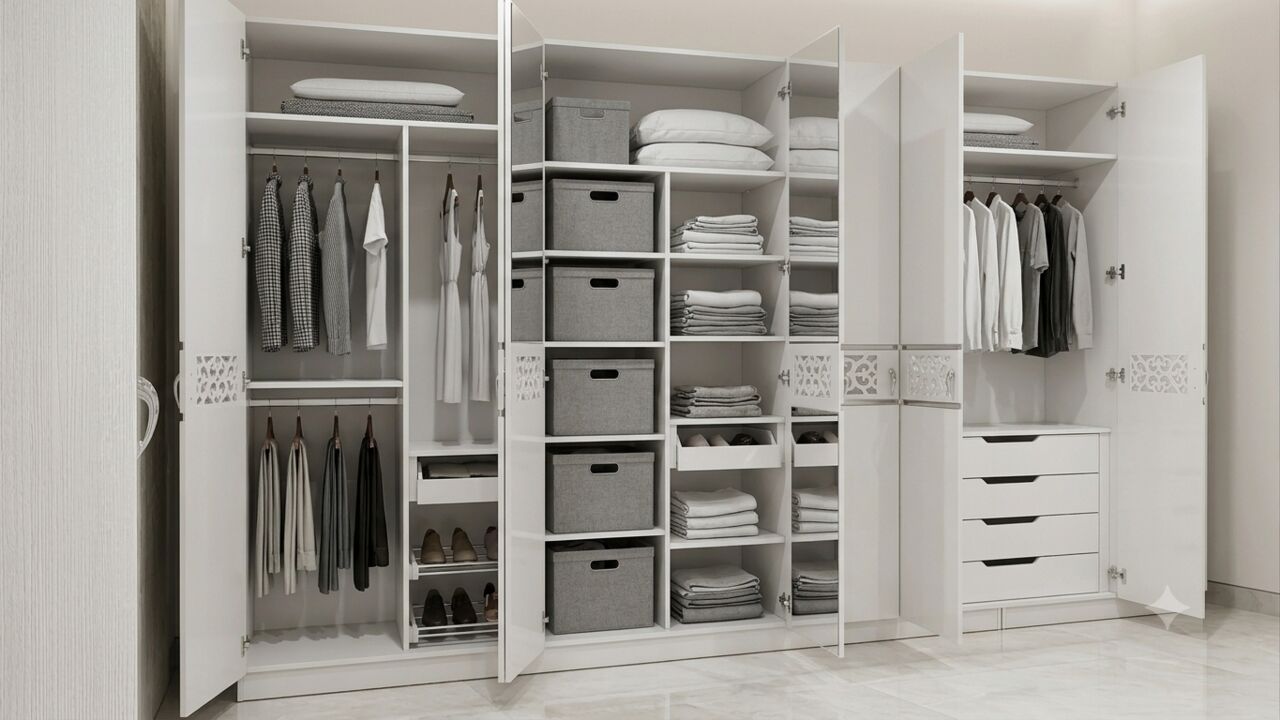 Riyadh, Furniture, SAR 4599,  𝗖𝗼𝗺𝗽𝗹𝗲𝘁𝗲 𝗕𝗲𝗱𝗿𝗼𝗼𝗺 𝗦𝗲𝘁 – 𝗪𝗮𝗿𝗱𝗿𝗼𝗯