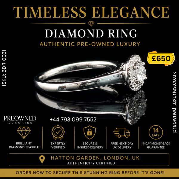 London, Jewelry, GBP 650,  Buy Stunning Round Cluster Engagement Ring Best Value UK