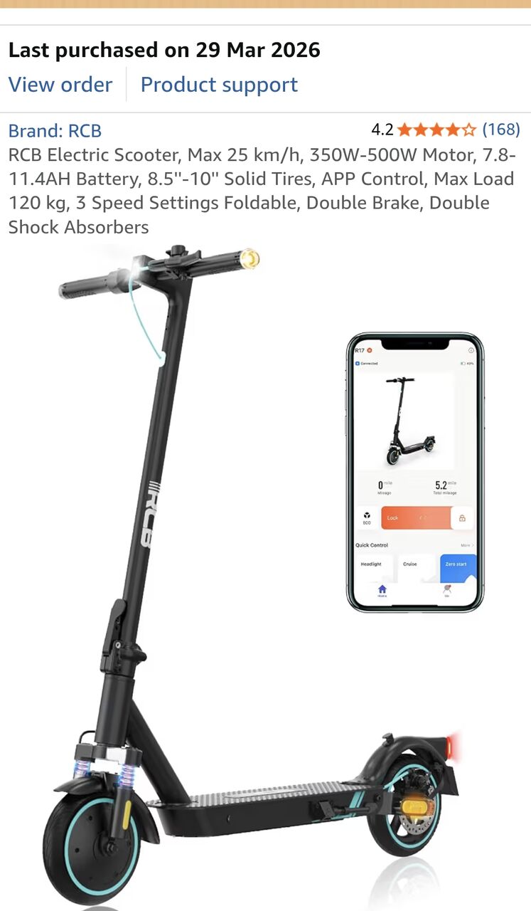 Al Sharafiyah, Electronics, SAR 600,  RCB Electric Scooter