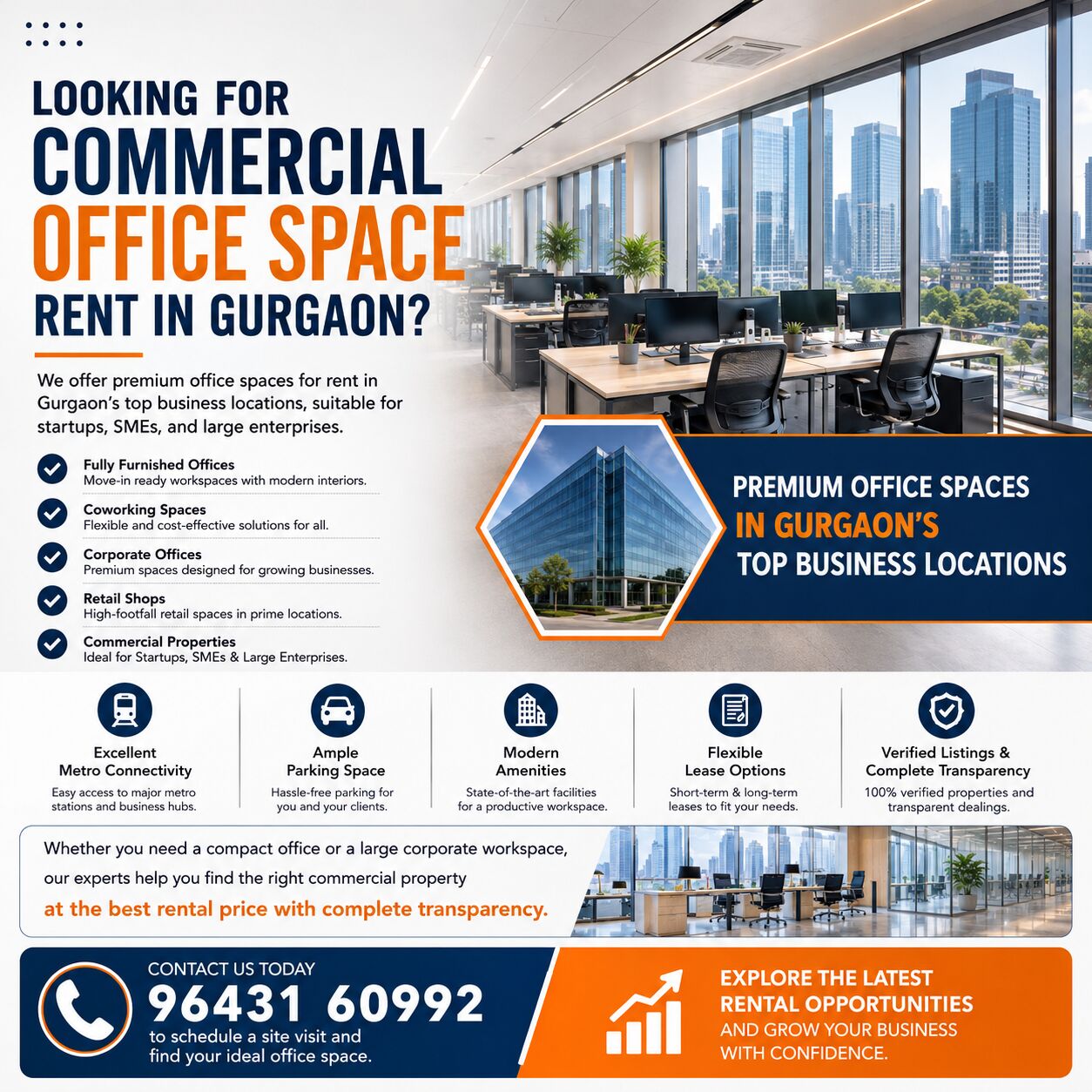 New Delhi, Offices, Commercial Office Space Rent In Gurgaon | Landsetgo