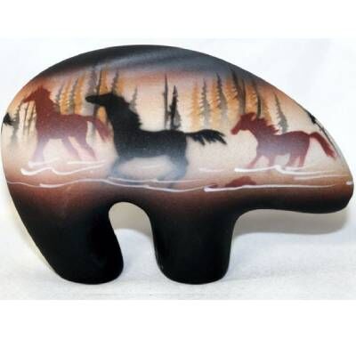 New York, Free Items, USD 30,  Born Free Horses Vase | Handmade Horse Hair Pottery For Sale