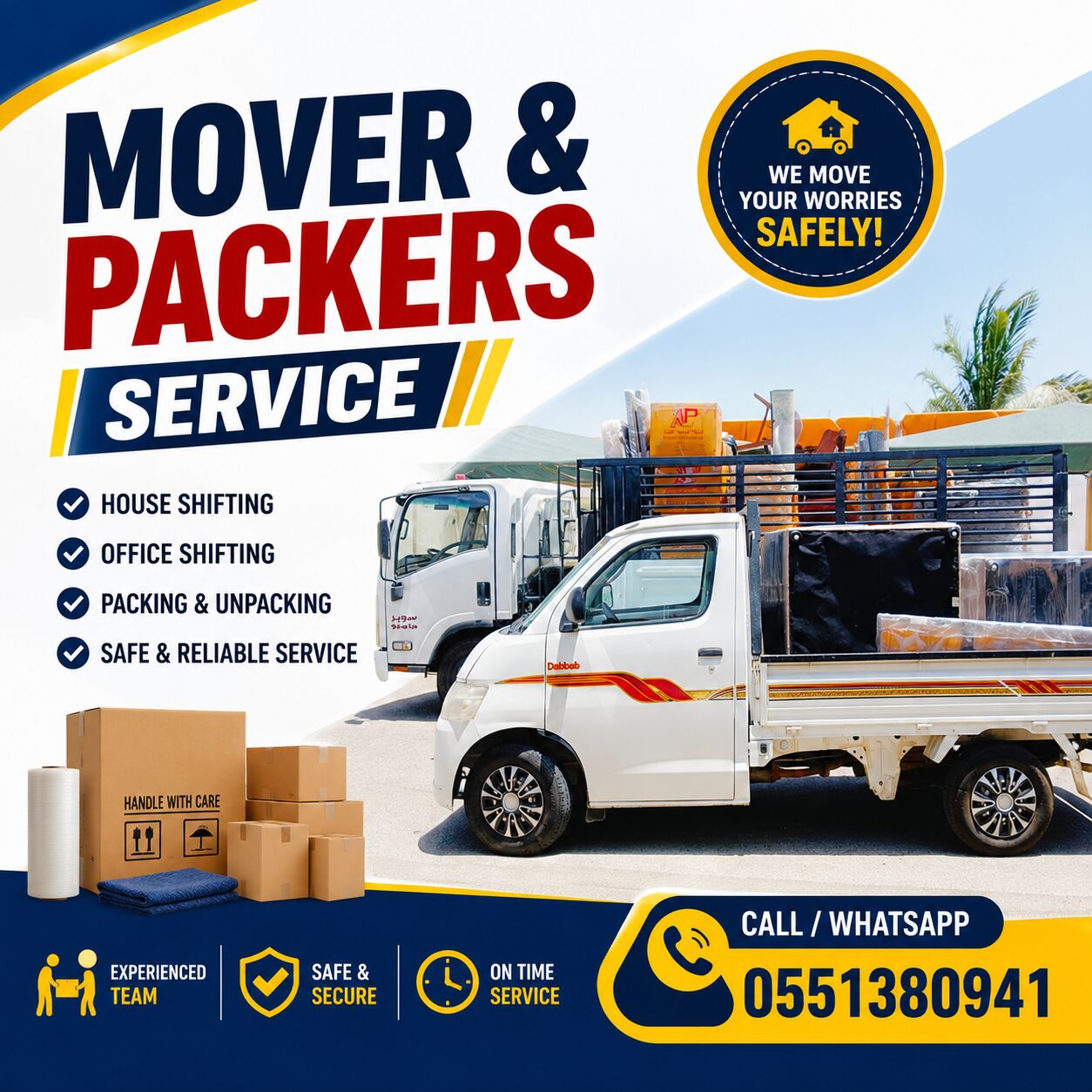 Jeddah, Labor/Moving, DOOR TO DOOR HOUSE OFFICE AND VILLAS FURNITURE SHIFTING JEDDAH TO ALL KSA=0551380941