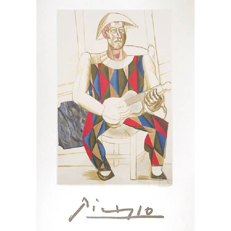 New York, Appliances, USD 900,  Picasso Wall Art | Arlequin A La Guitare Print
