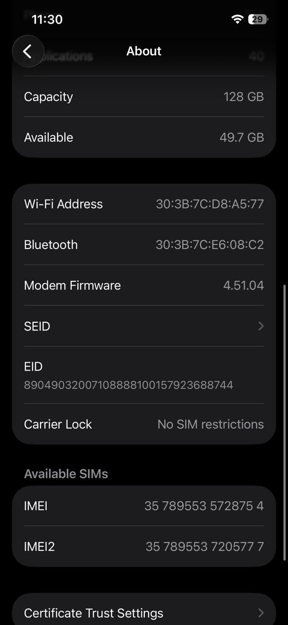 Jeddah, Mobile Phones, SAR 1350,  Iphone 14 ( 128Gb Black ) Esim Only