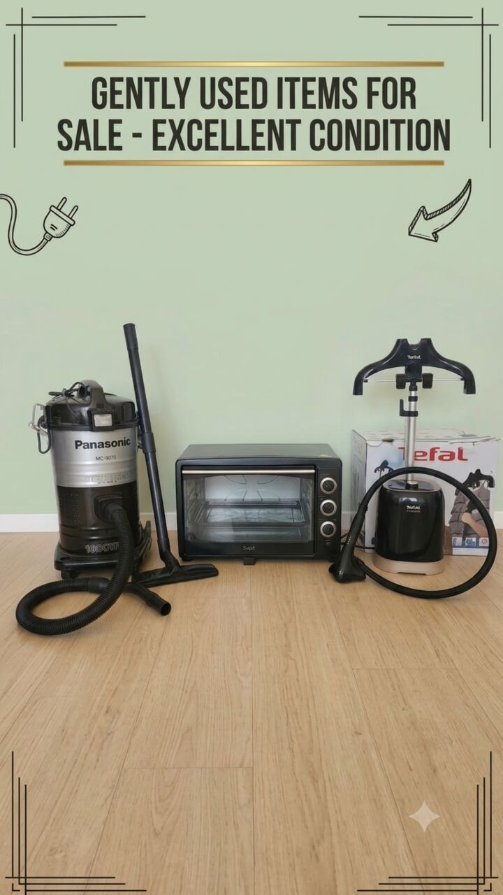 Riyadh, Household Items, SAR 250,  𝗢𝘃𝗲𝗻 + 𝗚𝗮𝗿𝗺𝗲𝗻𝘁 𝗦𝘁𝗲𝗮𝗺𝗲𝗿 + 𝗩𝗮𝗰𝘂𝘂𝗺 𝗖𝗹