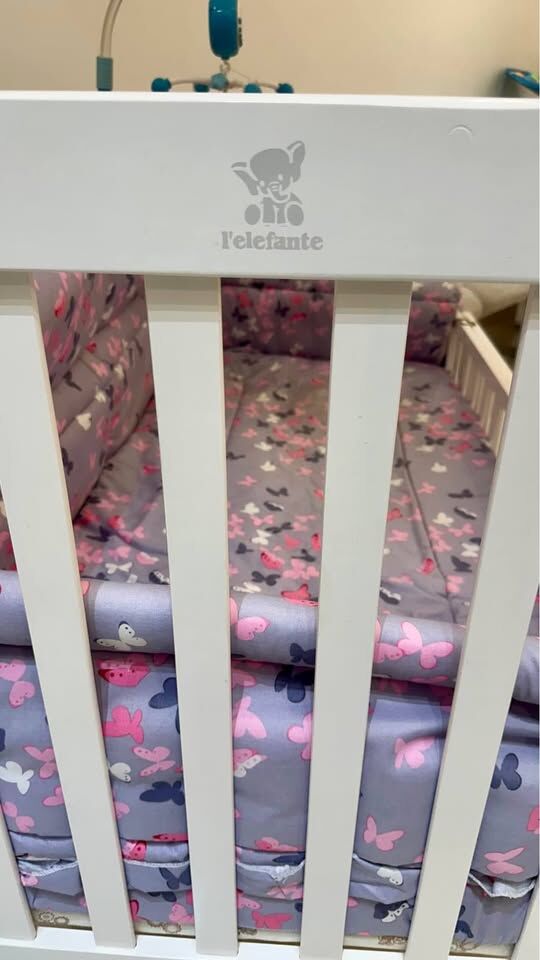 Riyadh, Baby & Kid Stuff, SAR 450,  Final Exit: L&rsquo;elefante Baby Crib/ Cot & Cushion Mattress