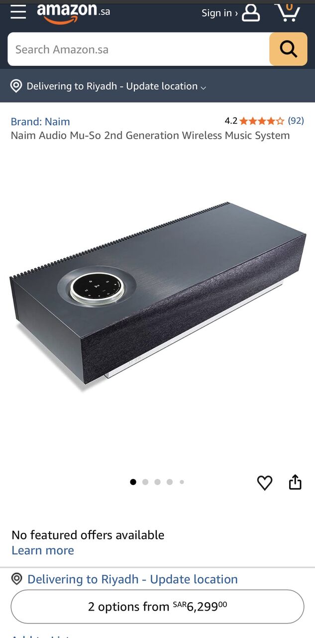 Jeddah, Electronics, SAR 4000,  Naim Mu-so 2nd Gen Wireless Speaker For Sale