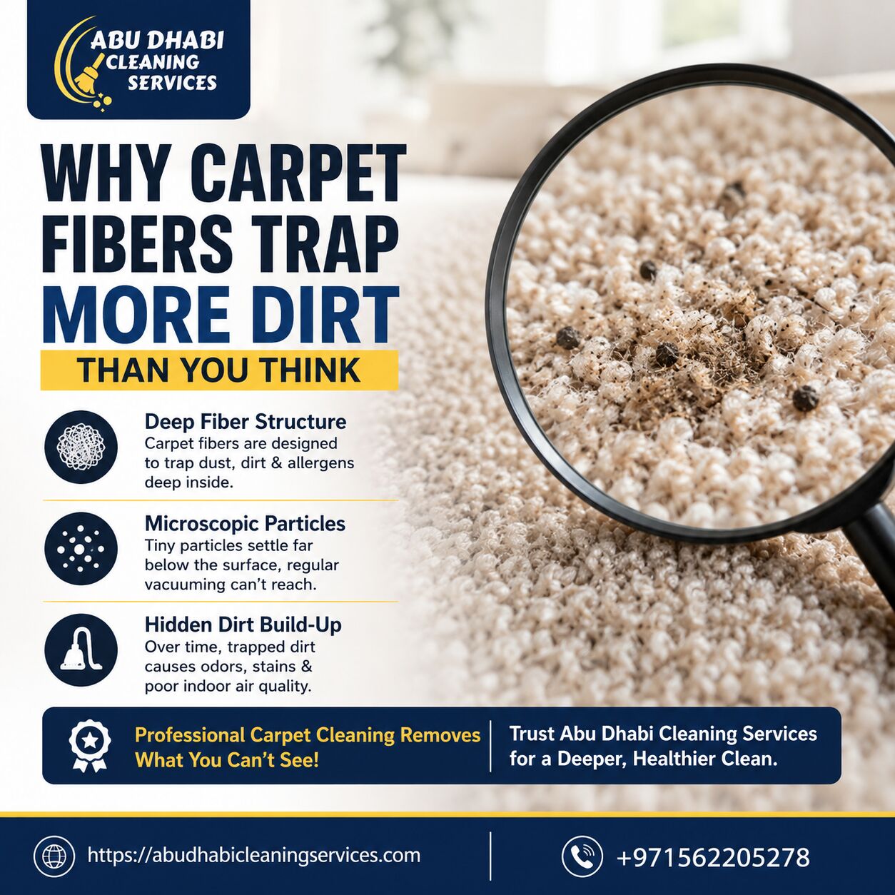Abu Dhabi, Cleaning, Why Carpet Fibers Trap More Dirt Than You Think
