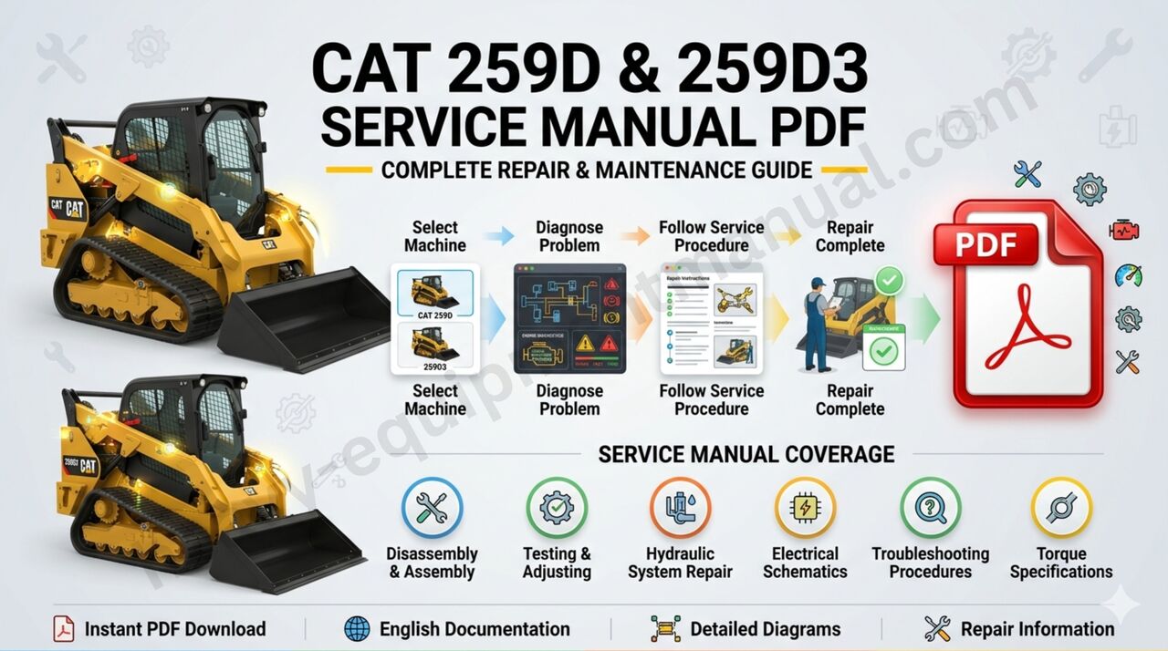 New York, Vehicles, Cars & Trucks , Caterpillar 259D Service Manual PDF,  2026,  Automatic,  ,