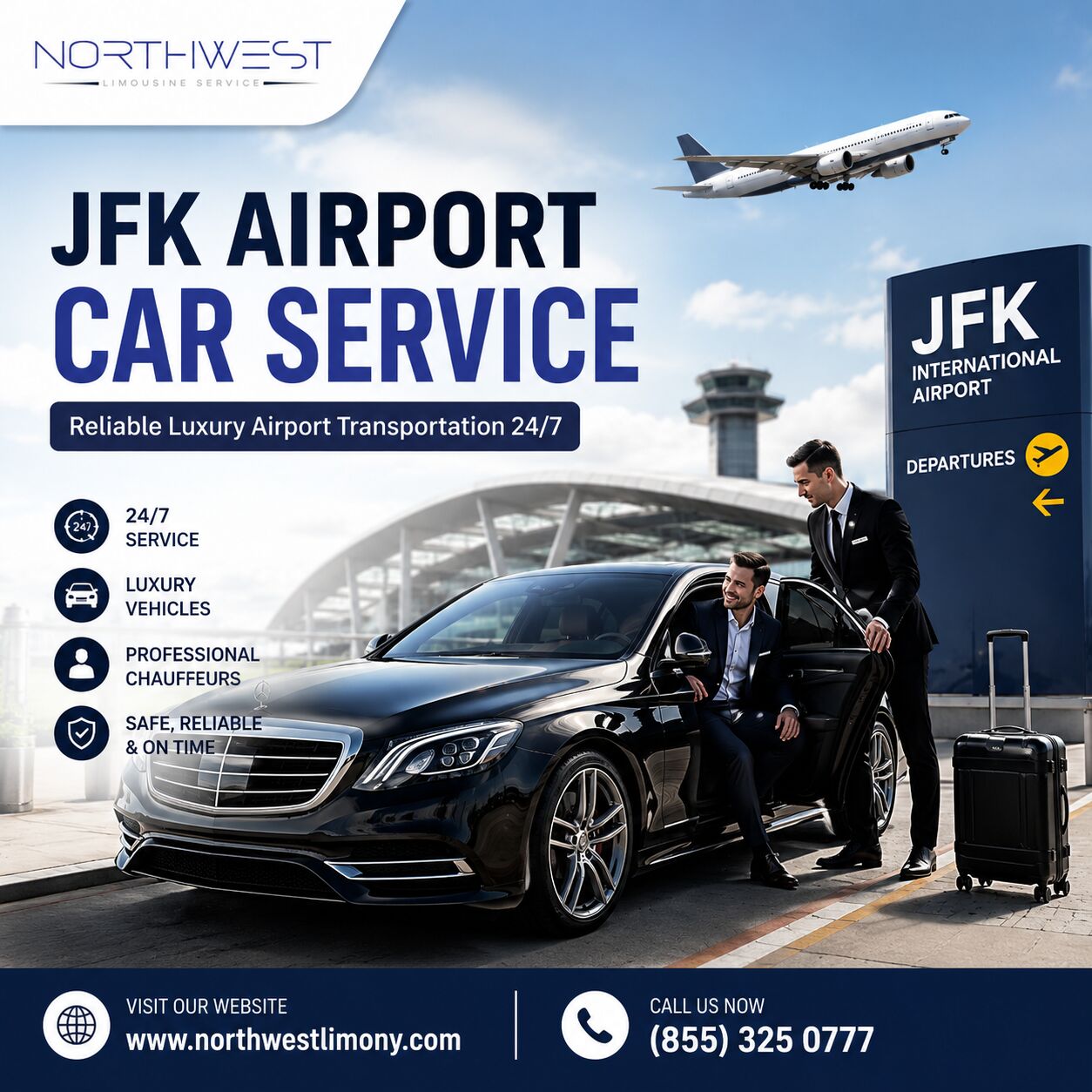 New York, Travel, JFK Airport Car Service | Reliable Luxury Airport Transportation 24/7
