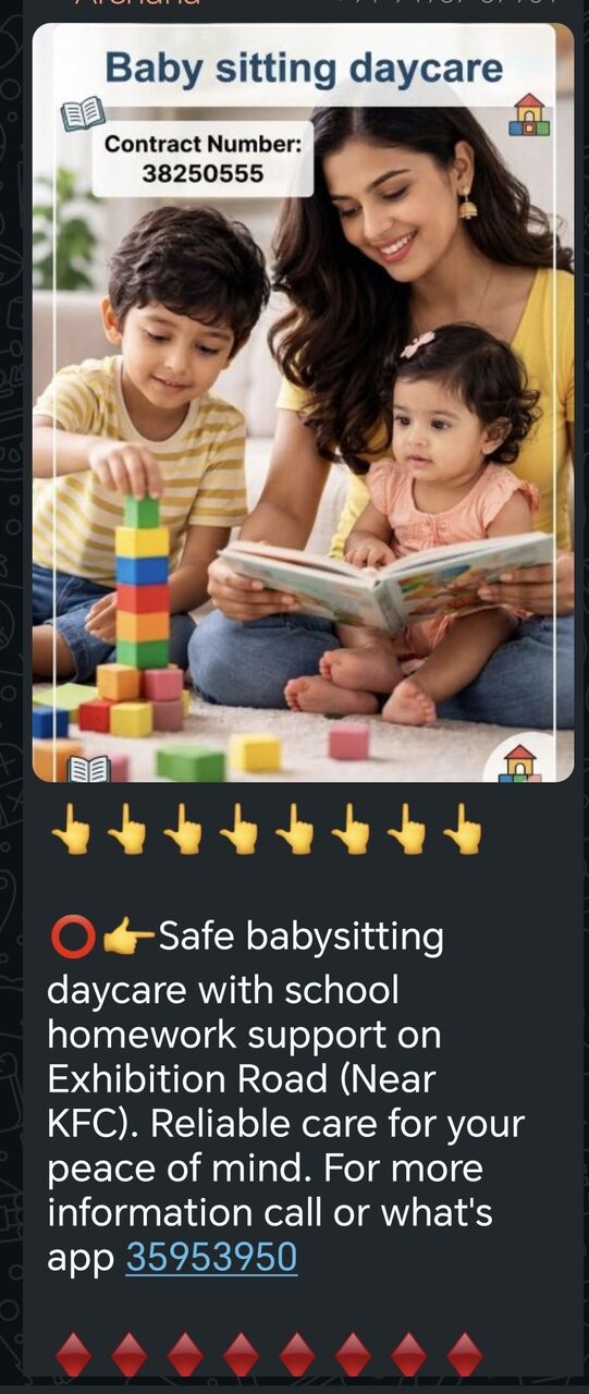 Hoora, Daycare, Baby Sitting Daycare  Safe Babysitting  Daycare With School Homework Support On Exhibition
