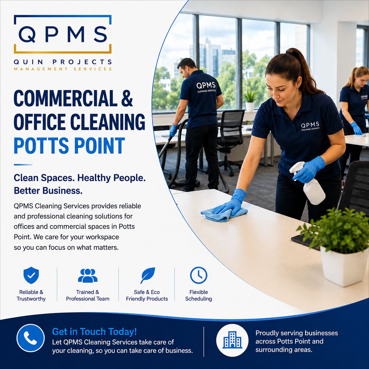 Sydney, Cleaning, Professional Commercial & Office Cleaning North Sydney | QPMS Cleaning Services