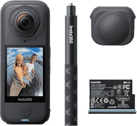 Jubail, Photo & Video, SAR 1400,  Insta360 X4 Air Starter Bundle - Lightweight 165g 8K 360 Camera, Invisible Selfie Stick, R