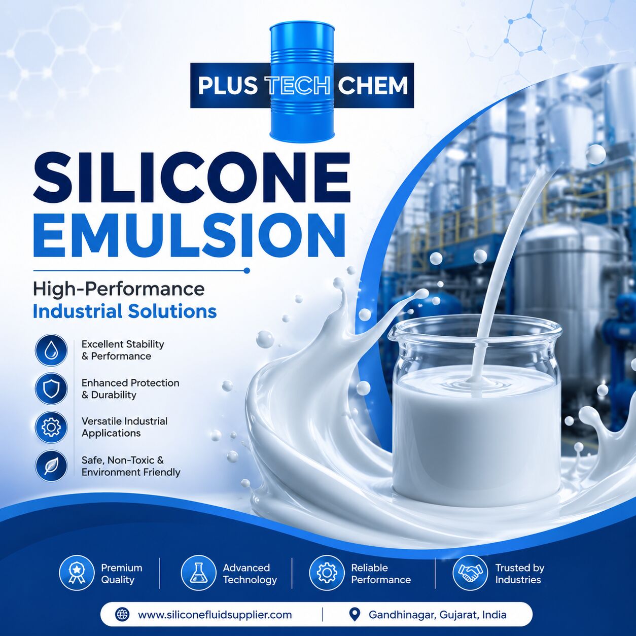 Ahmedabad, Machinery, Bulk Silicone Emulsion Manufacturers For Industrial Supply