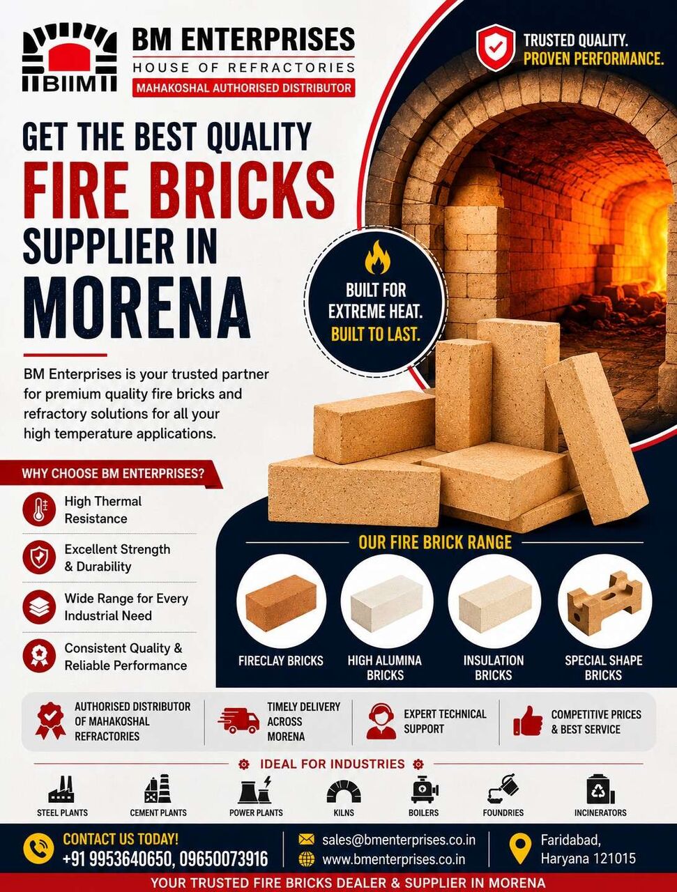 Bhopal, Materials, INR 120,  Best Quality Industrial Fire Bricks Supplier In Morena | MP