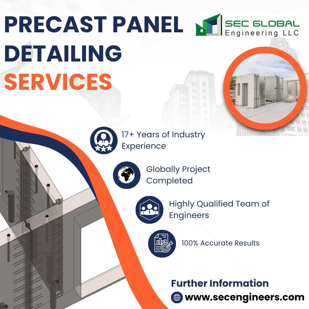New York, Construction, Cost Effective Precast Panel Detailing Services By SEC Global Engineering LLC