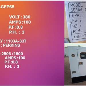 SAR 55, Generator 66 KVA 380 V And Air Compressor 10.3 Bar
