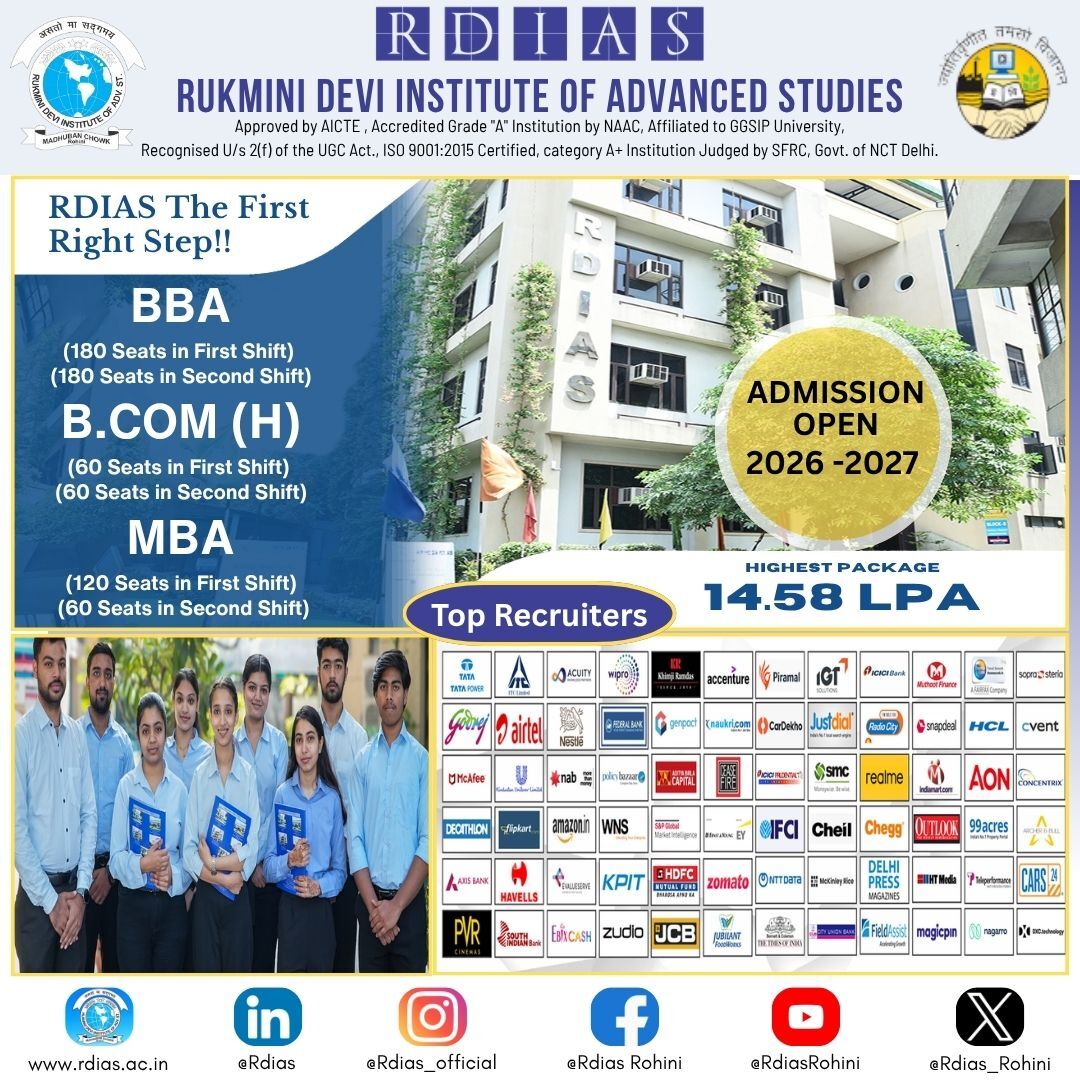 Rohini, Education, Top 5 BBA Colleges In IP University Rank Wise For 2026 Admissions