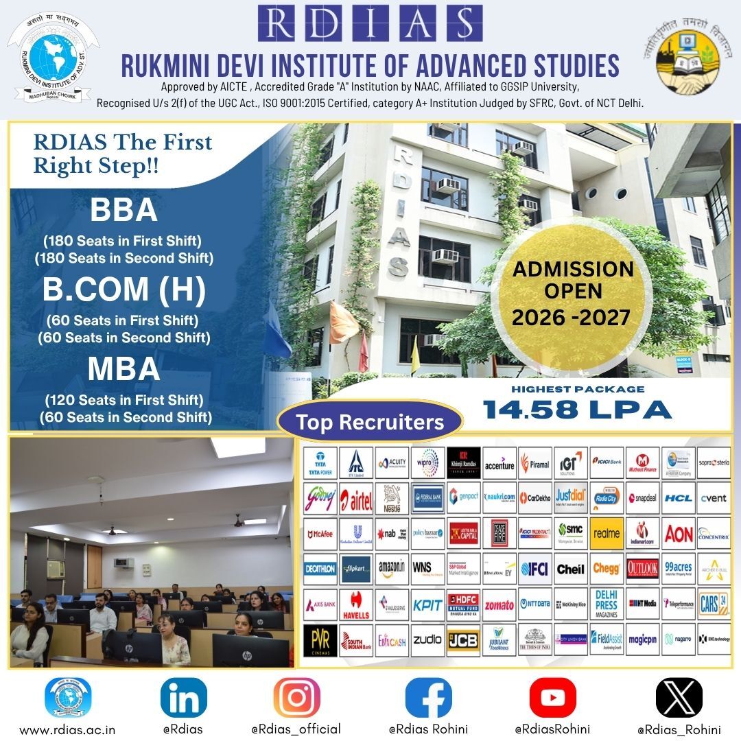 Rohini, Education, GSIPU Affiliated Top BBA Colleges In Pitampura & Rohini