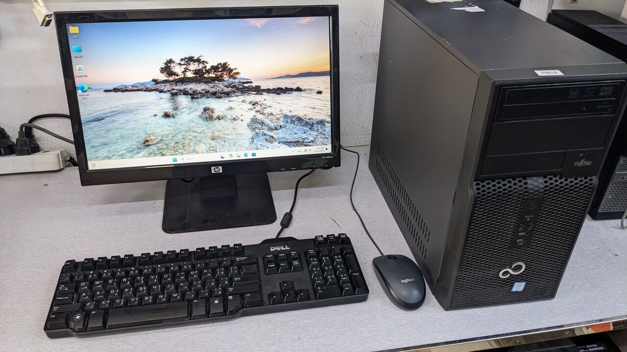 Manama, Computers, BHD 48,  Fujitsu Core I5 Computer Set 8GB RAM 120GB SSD 19" Monitor Win & Office Ready To Ues