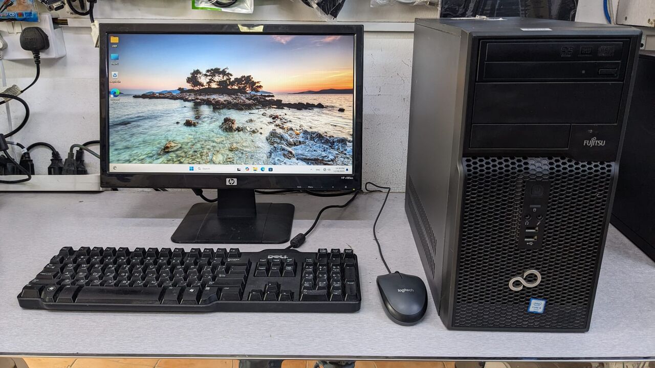 Manama, Tablet Computers, BHD 48,  Fujitsu Core I5 Computer Set 8GB RAM 120GB SSD 19" Monitor Win & Office Ready To Ues