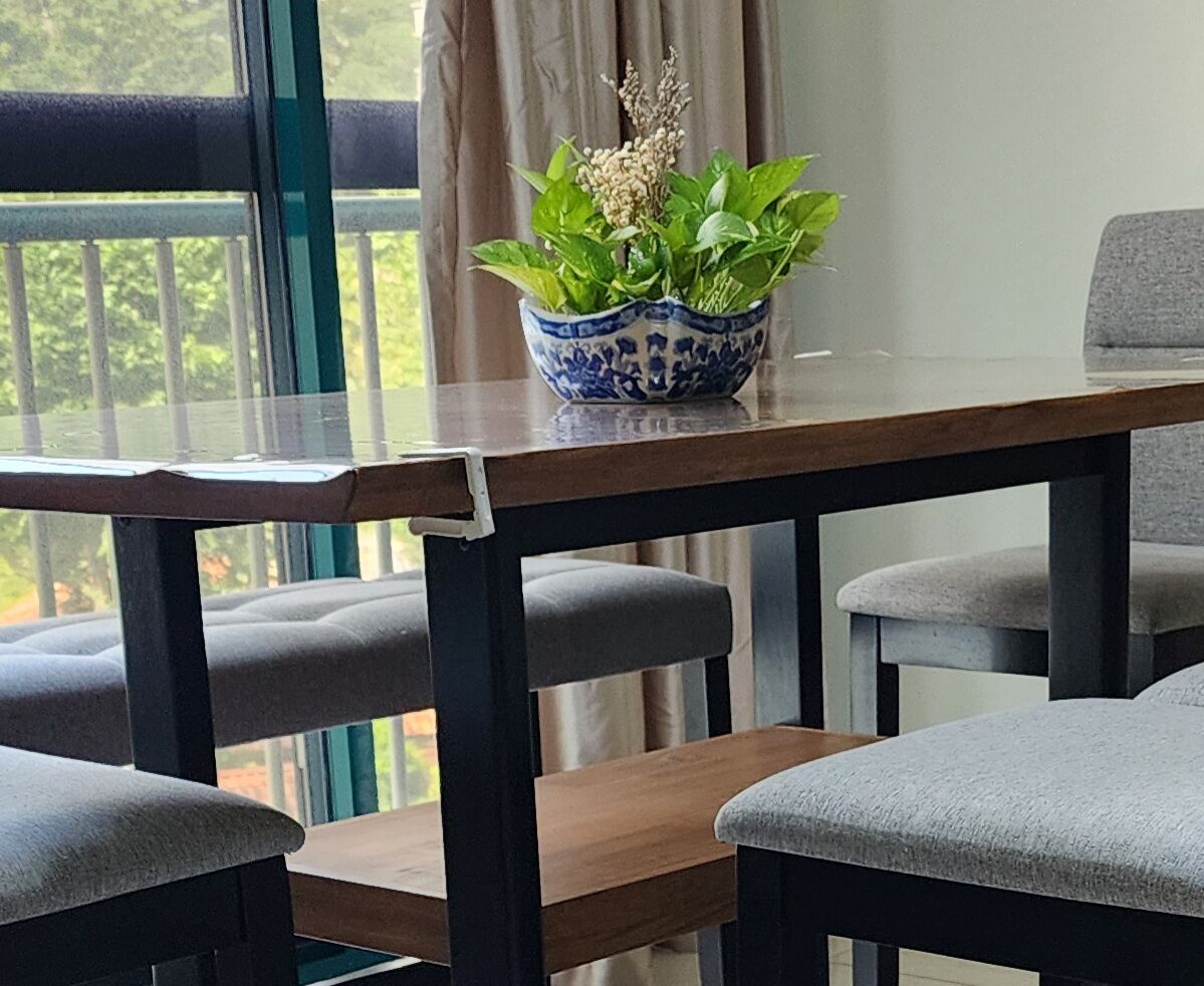 Mont Kiara, Furniture, MYR 1800,  Tsuno Solid Rubberwood Bar/Island Dining Set (Table, 4 Chairs, 1 Bench)