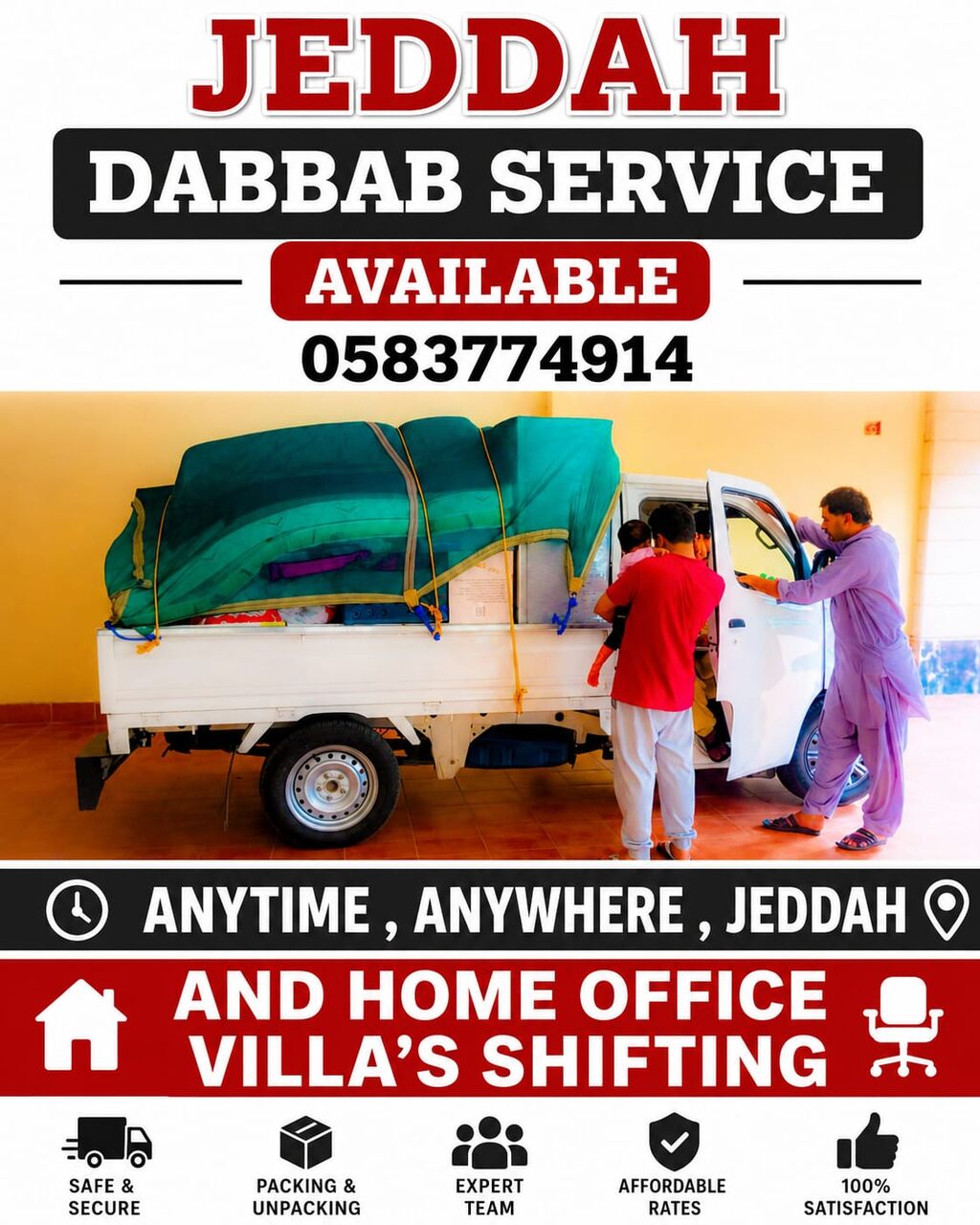 Jeddah, Household, Jeddah Dabbab Service And Home Shifting House Office Villa