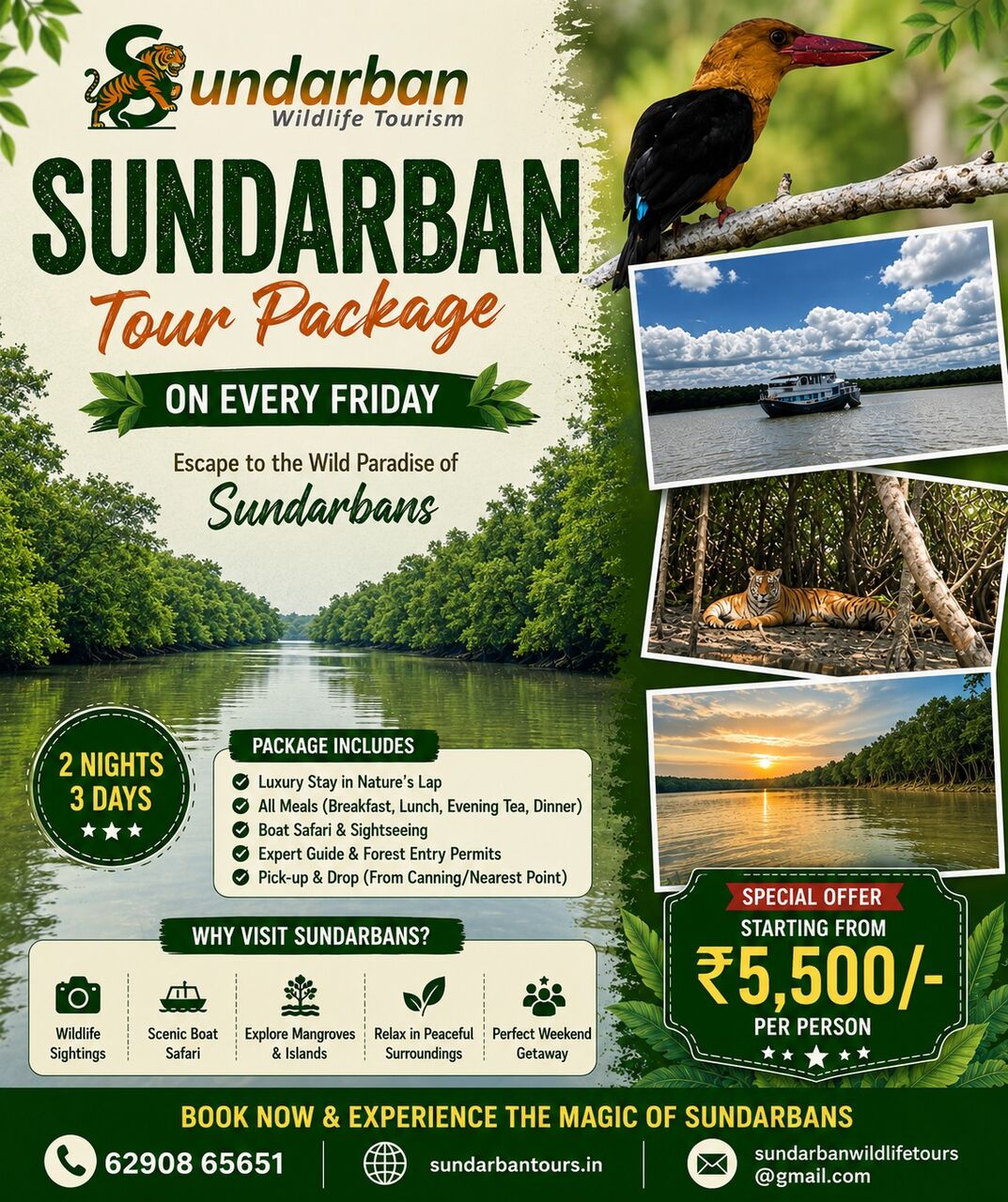 Kolkata, Travel, Sundarban Tour Package With Sundarban Wildlife Tourism