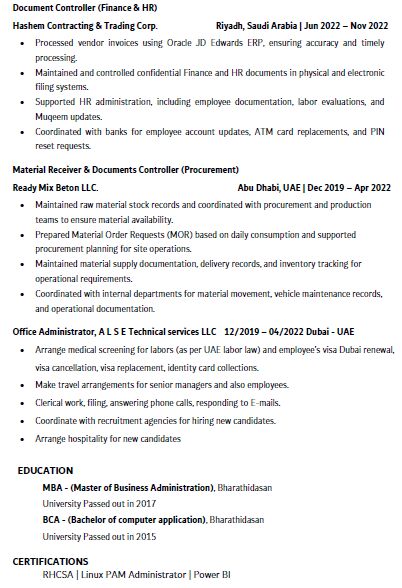 Dammam, Job Seekers, Looking For Procurement & Administration Professional | 5+ Years Of Gulf Experience.