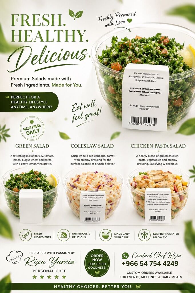 Riyadh, Food, SAR 20,  Fresh Salad Affordable