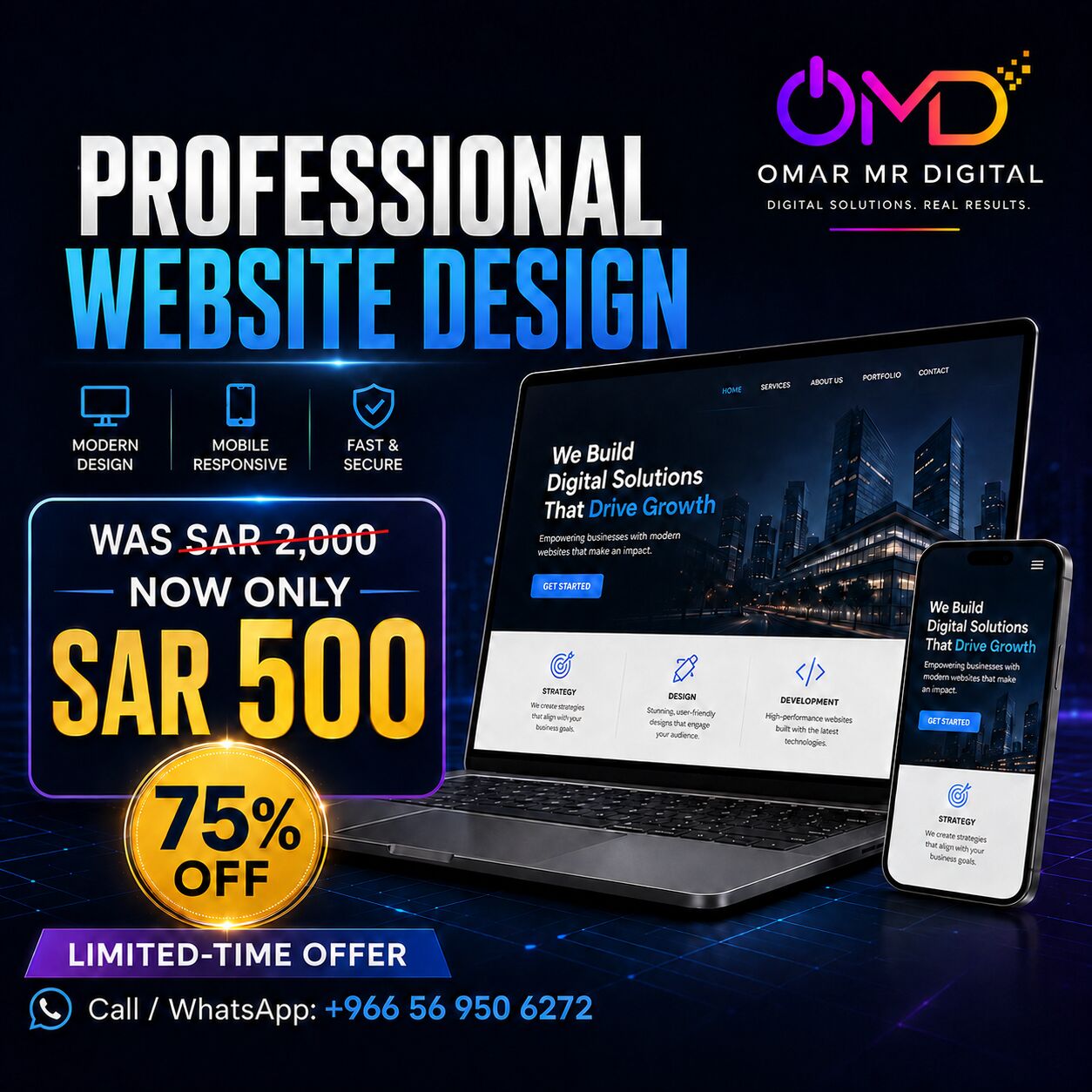 Riyadh, Web Design & Development, 🌐 GET A PROFESSIONAL WEBSITE FOR ONLY SAR 500!