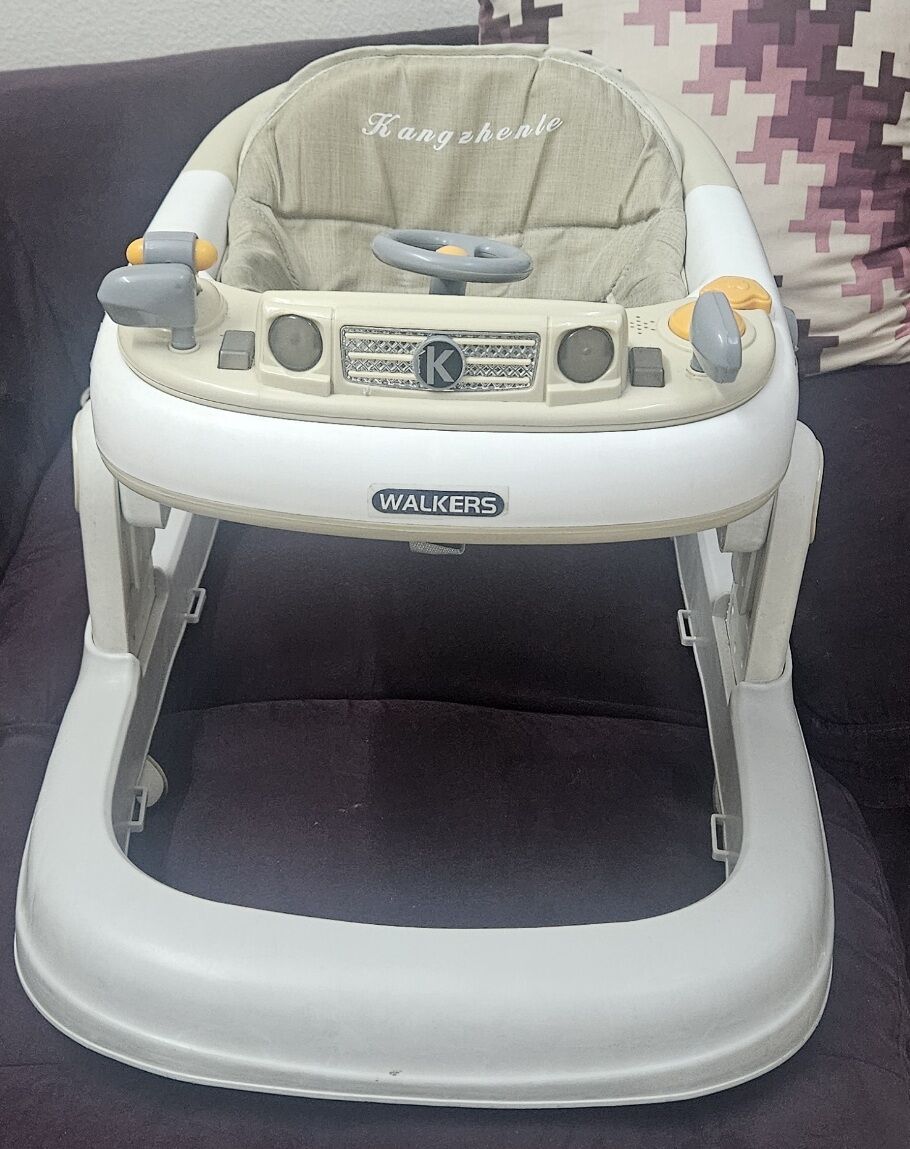 Riyadh, Baby & Kid Stuff, SAR 115,  Baby Infant Toddler Walker 5xMultifunction Adjustable Wheels Music Toy Tray 6M-2Y