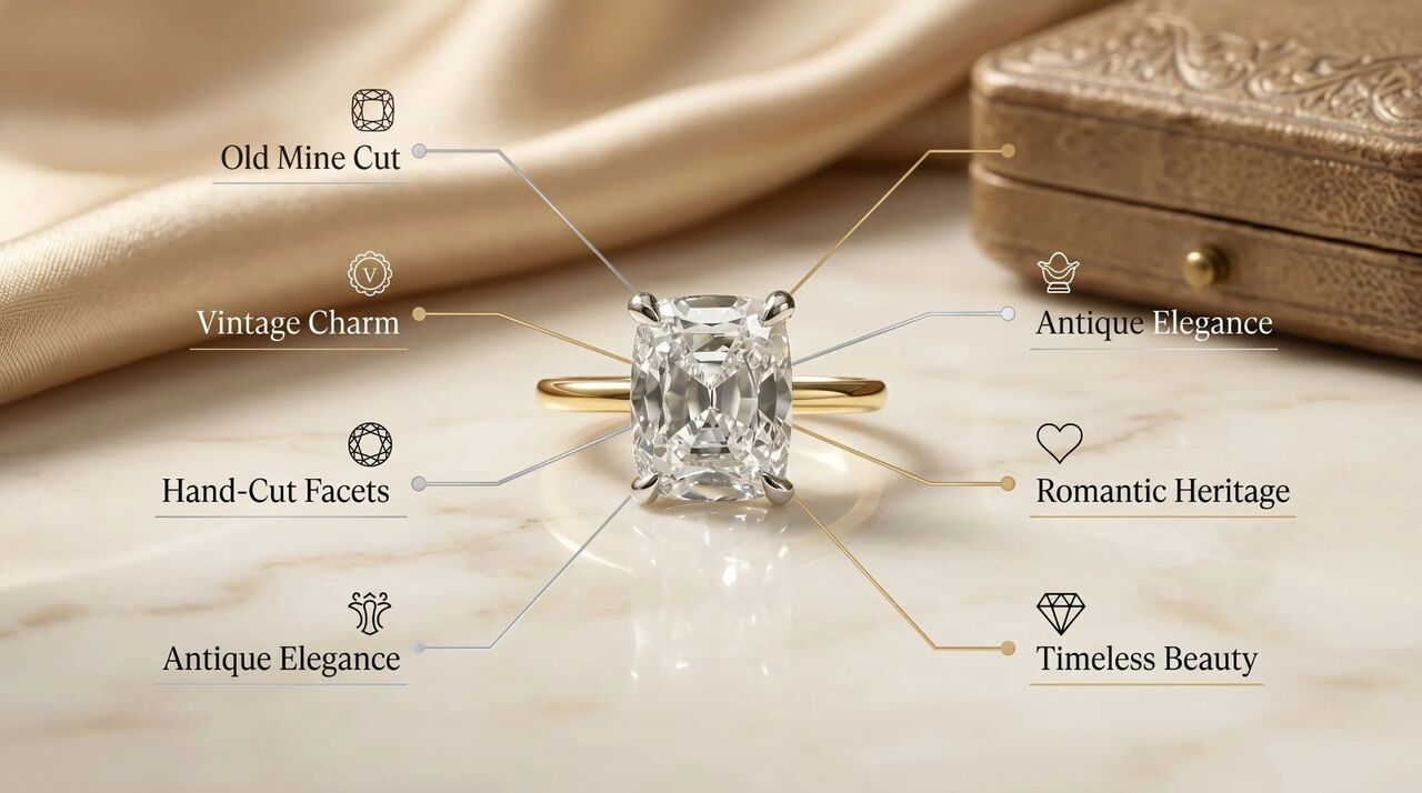 London, Jewelry, GBP 3250,  The Luxury Appeal Of An Old Mine Cut Diamond For Every Bride