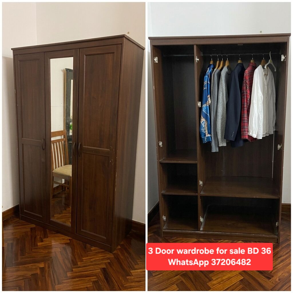 Manama, Furniture, BHD 36,  ✅️ 3 Door Wardrobe For Sale In Good Condition With Delivery