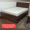BHD 36,  ✅️ 120x200 Heavy Duty Wooden Bed With Mattress For Sale In Good Condition With Delivery