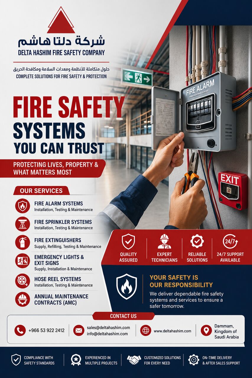 Dammam, Security, Fire Alarm System, Supply, Installation & Maintenance Services In Dammam