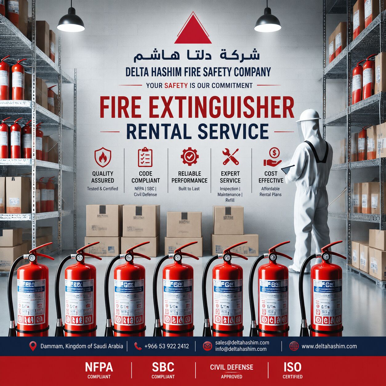 Dammam, Technical, Fire Extinguishers Rental Services