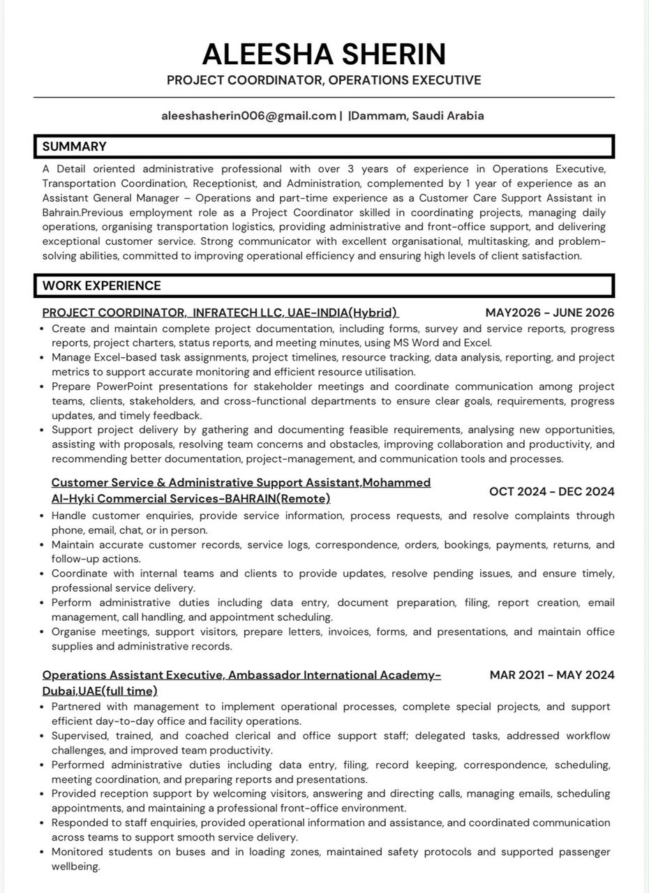 Khobar, Job Seekers, ADMINISTRATION