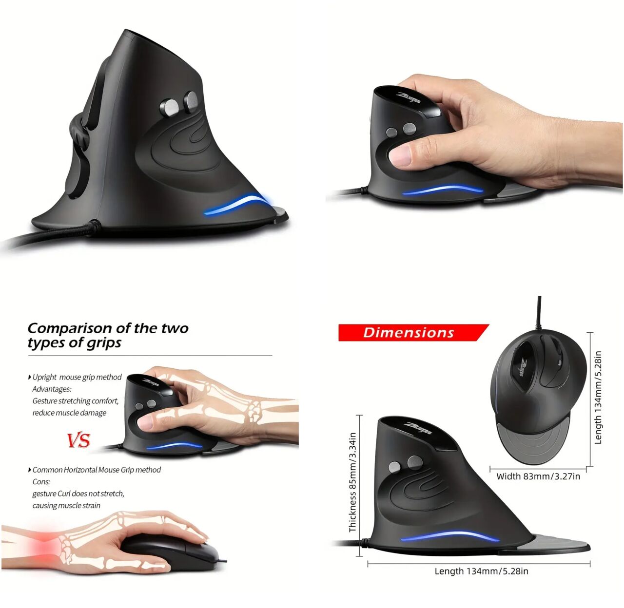 Al Manar, Computers, SAR 80,  🖱️ Ergonomic Vertical Mouse – Brand New ✨